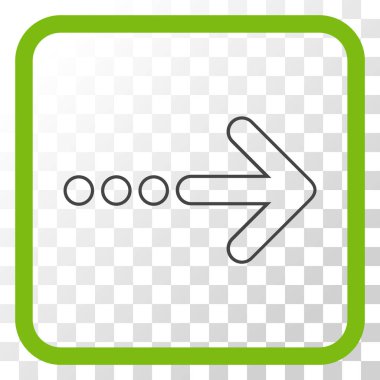 Doğru vektör simgesi bir çerçevede göndermek