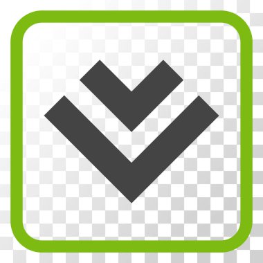 Vektör simgesi bir çerçeve içinde aşağı kaydır