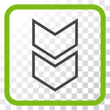 Vektör simgesi bir çerçeve içinde aşağı kaydır