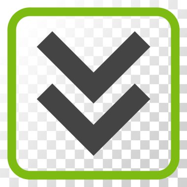 Vektör simgesi bir çerçeve içinde aşağı kaydır