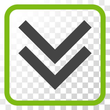 Vektör simgesi bir çerçeve içinde aşağı kaydır