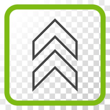 Vektör simgesi bir çerçeve içinde yukarı kayması