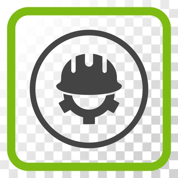 Development Helmet Vector Icon In a Frame — Stock Vector