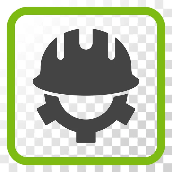 Ontwikkeling helm Vector Icon In een Frame — Stockvector