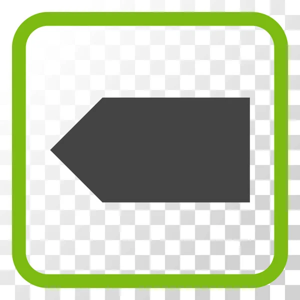 Direction Left Vector Icon In a Frame — Stock Vector