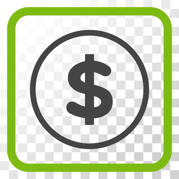 Dollar Vector Icon In a Frame — Stock Vector