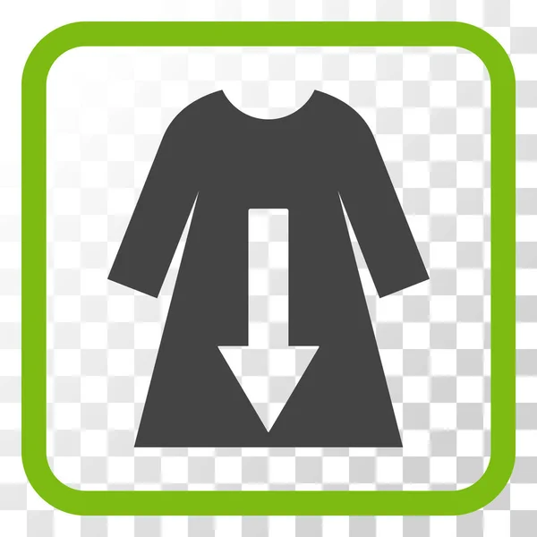 Download Female Dress Vector Icon In a Frame — Stock Vector