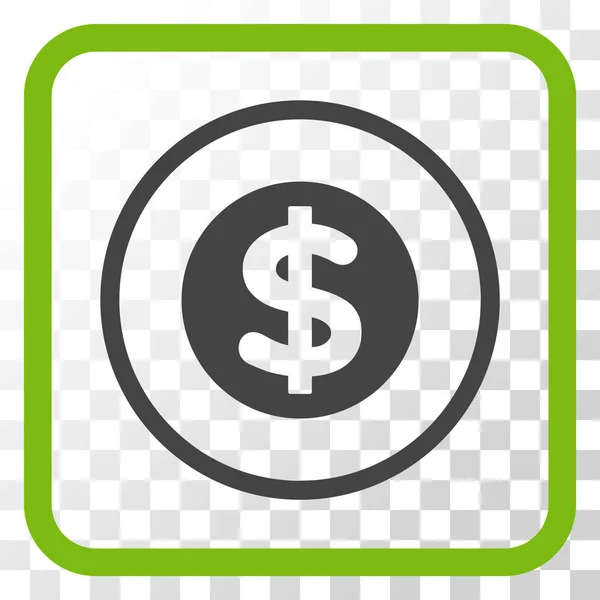 Icône vectorielle de la finance dans un cadre — Image vectorielle