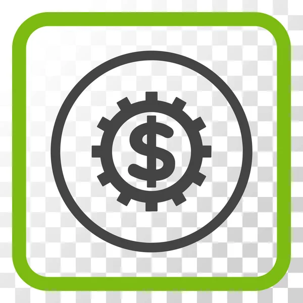 Financial Industry Vector Icon In a Frame — Stock Vector