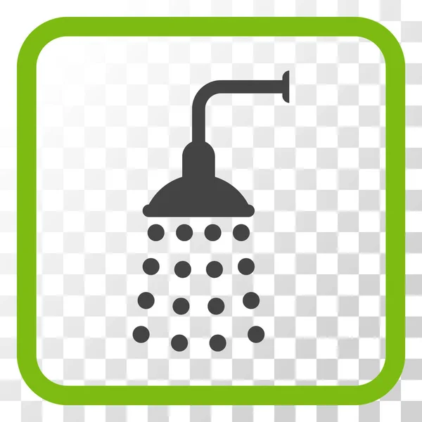 Shower Vector Icon In a Frame — Stock Vector