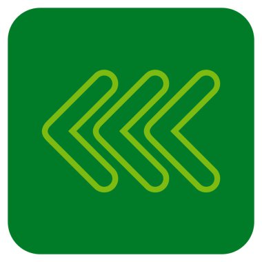 Üçlü işaretçi düz yaptı vektör simgesi kare