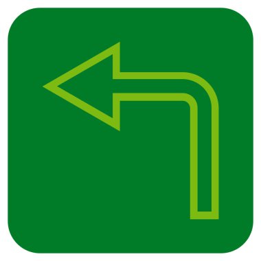 Sol düz kare vektör simge açmak