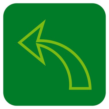 Düz kare vektör simgesi geri al