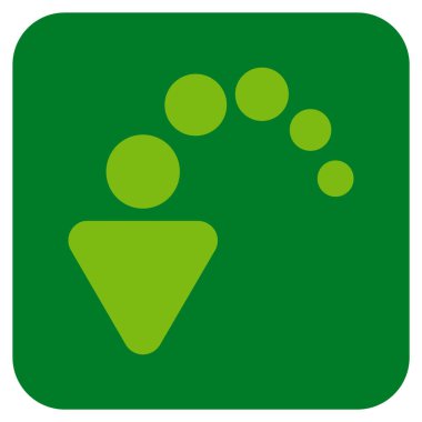 Düz kare vektör simgesi geri al