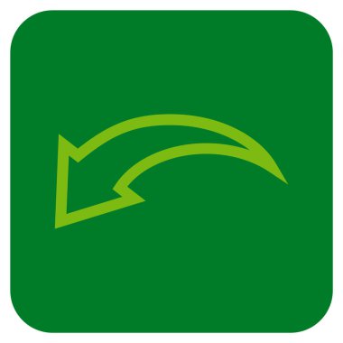 Düz kare vektör simgesi geri al