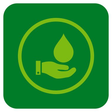 Vektör simge su hizmet düz kare