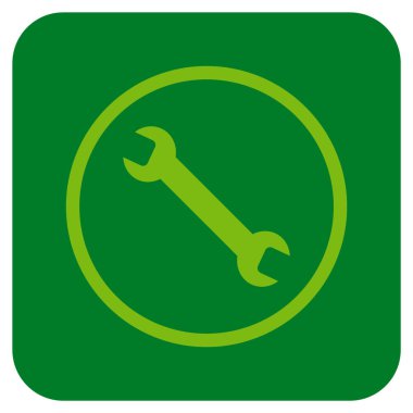 İngiliz anahtarı düz kare vektör simgesi