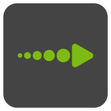 Ok sağ düz vektör simgesi kare