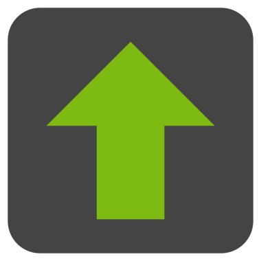 Düz yukarı ok vektör simgesi kare