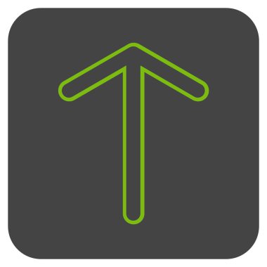 Düz yukarı ok vektör simgesi kare