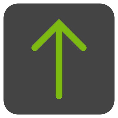 Düz yukarı ok vektör simgesi kare