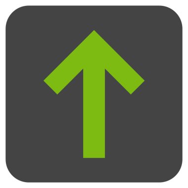 Düz yukarı ok vektör simgesi kare