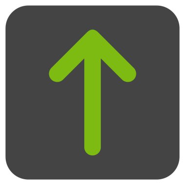 Düz yukarı ok vektör simgesi kare