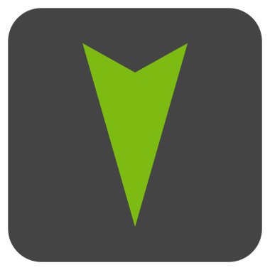 Vektör simge düz aşağı ok ucu kare