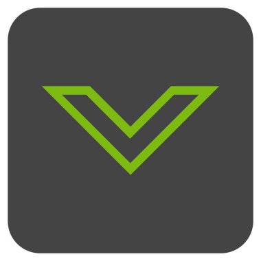 Vektör simge düz aşağı ok ucu kare