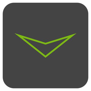 Vektör simge düz aşağı ok ucu kare