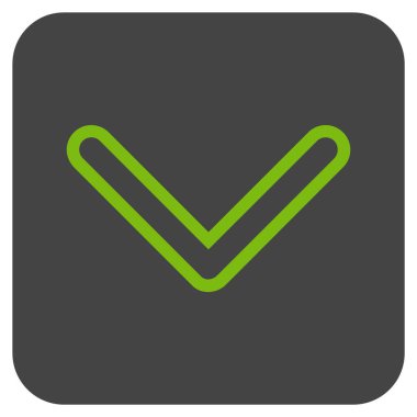 Vektör simge düz aşağı ok ucu kare