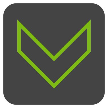 Vektör simge düz aşağı ok ucu kare