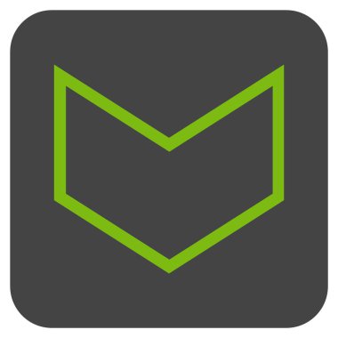 Vektör simge düz aşağı ok ucu kare