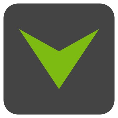 Vektör simge düz aşağı ok ucu kare