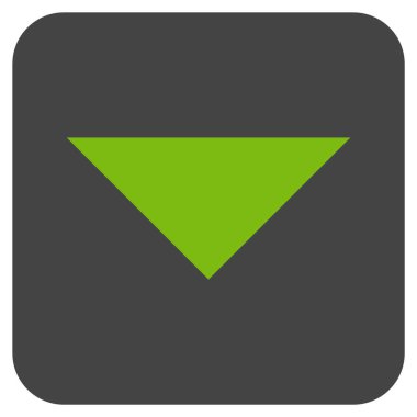 Vektör simge düz aşağı ok ucu kare