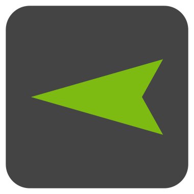 Vektör simge düz sol ok ucu kare