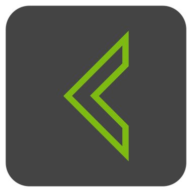 Vektör simge düz sol ok ucu kare