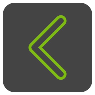 Vektör simge düz sol ok ucu kare