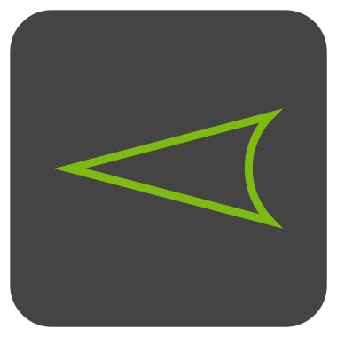 Vektör simge düz sol ok ucu kare