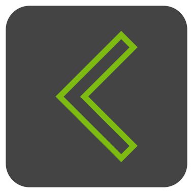 Vektör simge düz sol ok ucu kare