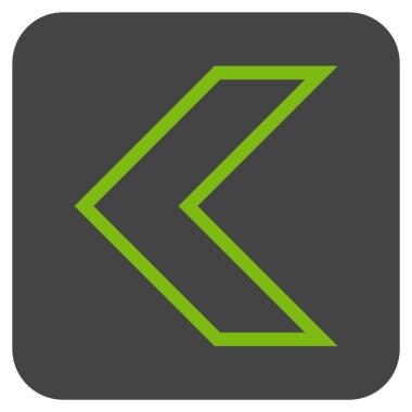 Vektör simge düz sol ok ucu kare