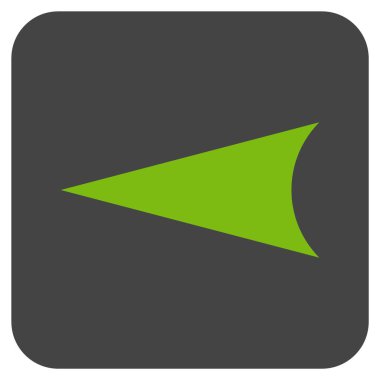 Vektör simge düz sol ok ucu kare