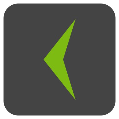 Vektör simge düz sol ok ucu kare