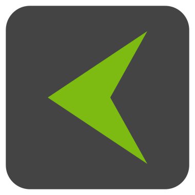 Vektör simge düz sol ok ucu kare