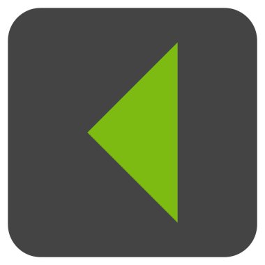 Vektör simge düz sol ok ucu kare