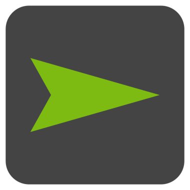 Ok ucu değil düz vektör simgesi kare