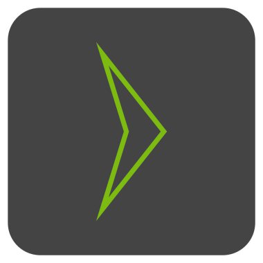 Ok ucu değil düz vektör simgesi kare