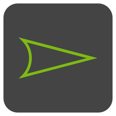 Ok ucu değil düz vektör simgesi kare