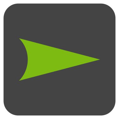 Ok ucu değil düz vektör simgesi kare