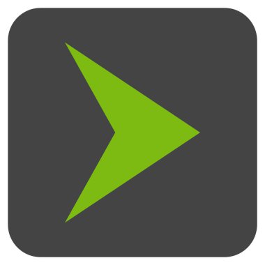 Ok ucu değil düz vektör simgesi kare